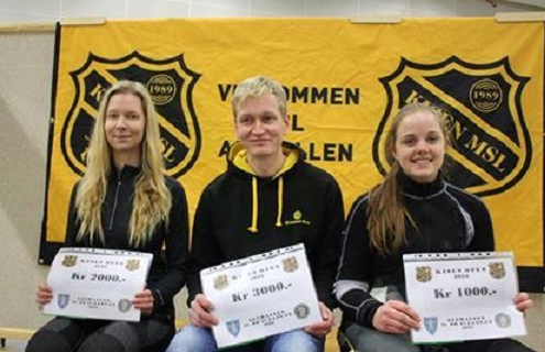 Topp-3 i "superfinalen" lørdag, f.v. Andrea Wick, Odd Arne Brekne og Jenny Vatne.